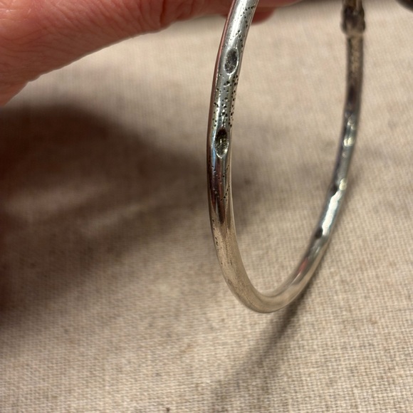 Vintage Cellini Sterling Silver Double-Headed Snake Bypass Bangles - Set of 2 - Picture 10 of 16